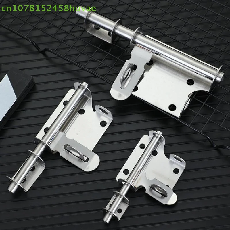 مجموعة واحدة من أجهزة المنزل بمشبك مزلاج منزلق من الفولاذ المقاوم للصدأ - قفل بوابة أمان للمرحاض والباب