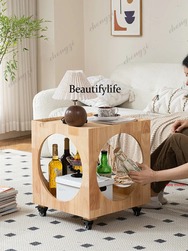AB03  Side few small apartment coffee table living room household mobile sofa side cabinet, shelf