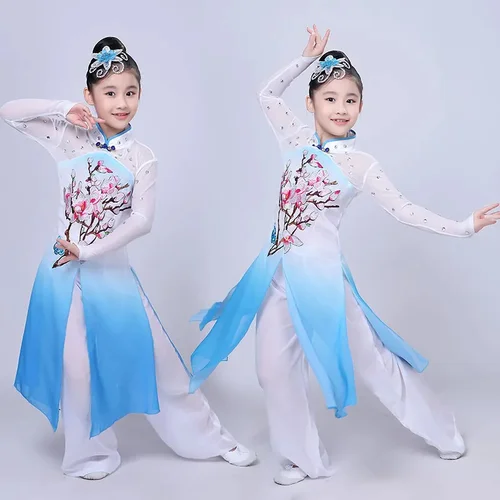 Imagen 2 del producto Ropa tradicional china de baile folclórico, hanfu para niñas, vestido de dragón, escenario antiguo, disfraz de carnaval, falda