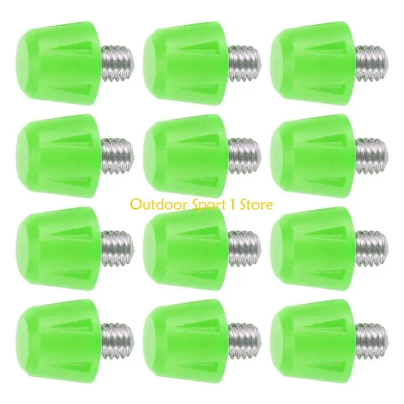 

A0KA 12pack Threaded Plastic Cleat Studs Multi Terrain Soccer Shoe Grip Accessories
