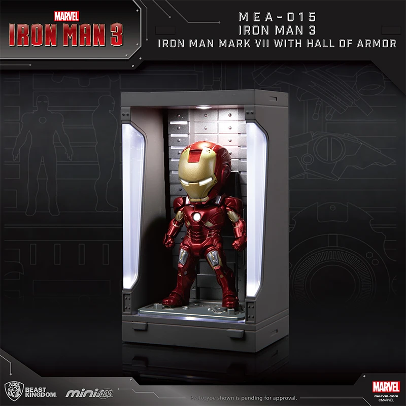 Marvel Blind Box Marvel Figures Avengers Iron Man 3 Armor Garage - Iron Man Mk6 Décoration de bureau tendance Cadeau de collection pour les fans de Marvel Cadeau d'anniversaire pour petit ami/petite amie