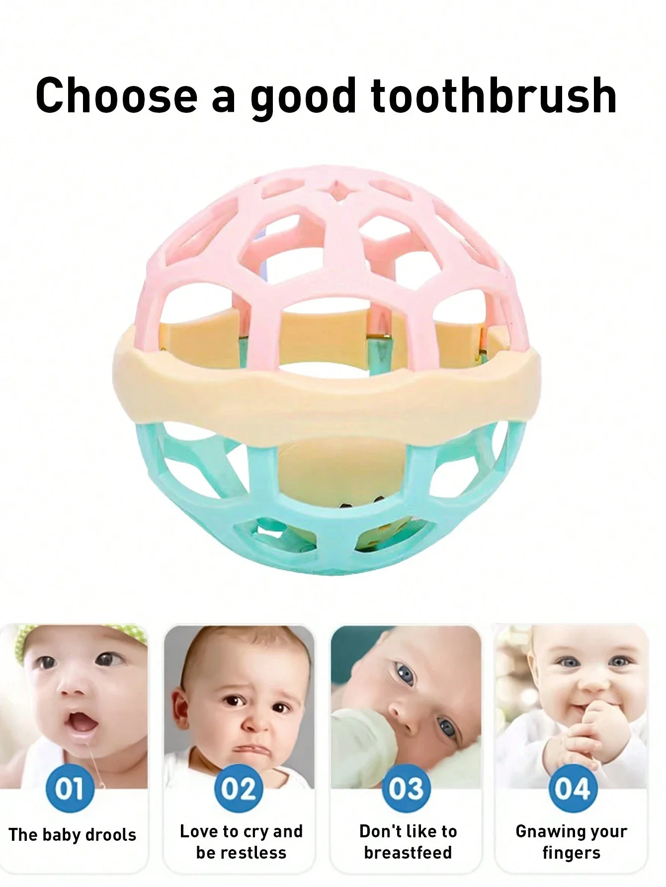 Baby Sensory Teething Teether Toys Rattles  Teething Toys For Babies 0-6 Months | Baby Teething Toys 6 To 12 Months Baby Teethin