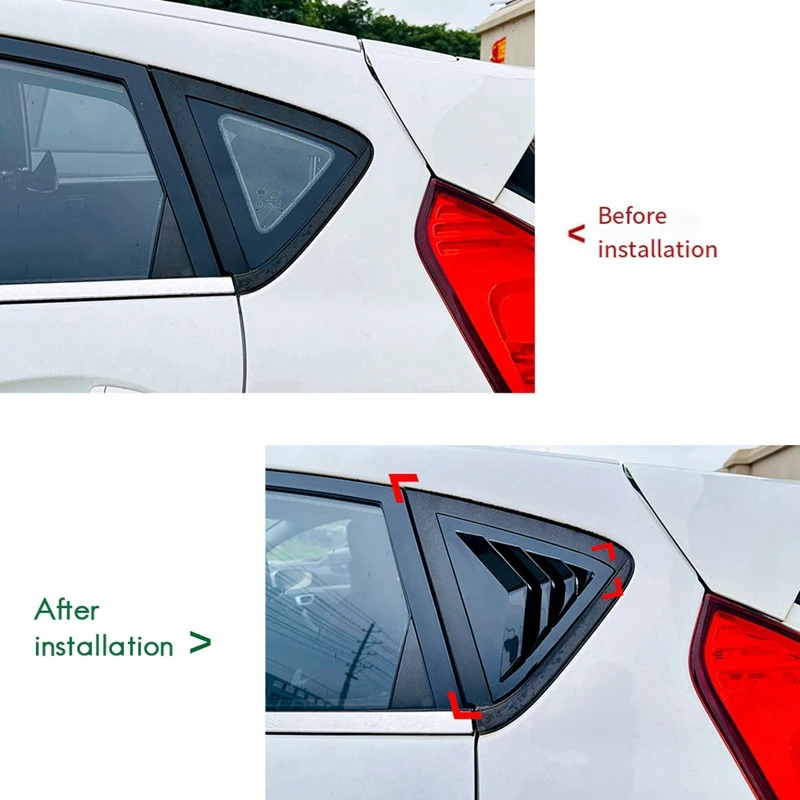 Car Rear Window Louvers Shutters Blinds Cover Trim For Ford Fiesta MK7 7.5 2008-2017 Car Accessories