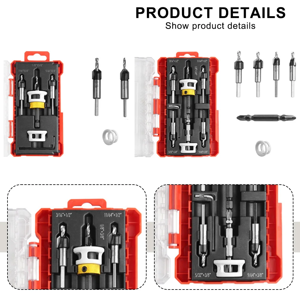 woodworking-tool-5-pcs-countersink-drill-bits-set-featuring-adjustable-depth-for-enhanced-accuracy-in-drilling