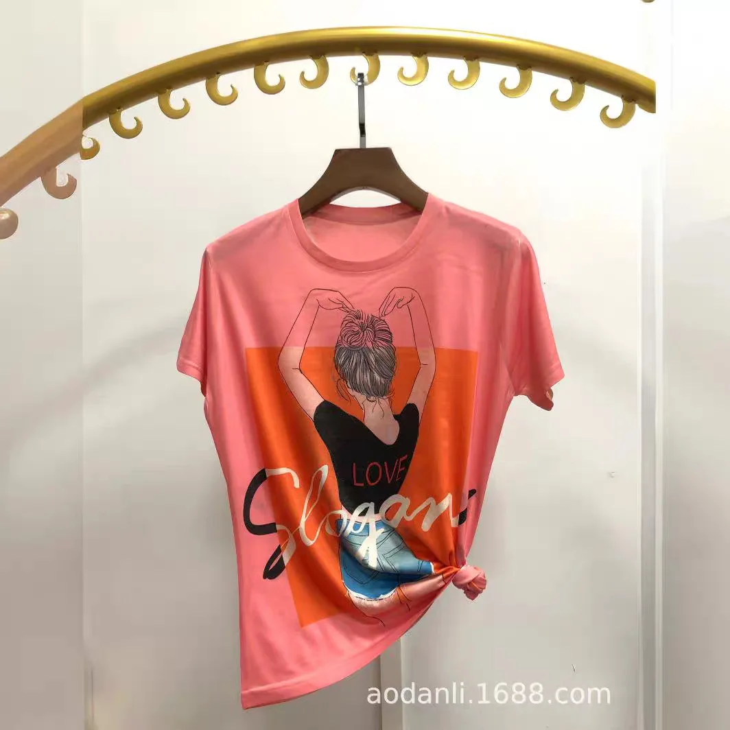 2026 Casual Cartoon Animal Printed T Shirts Women Clothes Summer Vintage Style Female Short Sleeve Tops Tee Женская Одежда