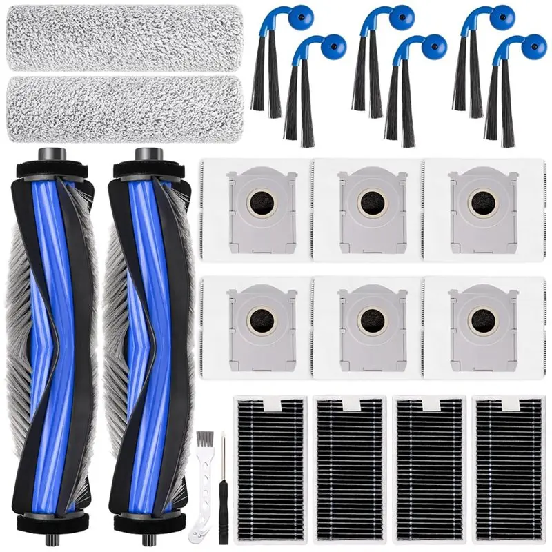 

BABZ-Robot Vacuum Accessories Kit(22 Pcs) For Ecovacs Deebot X9 Pro Omni- Replacement Brush Filter Mop Bags Included