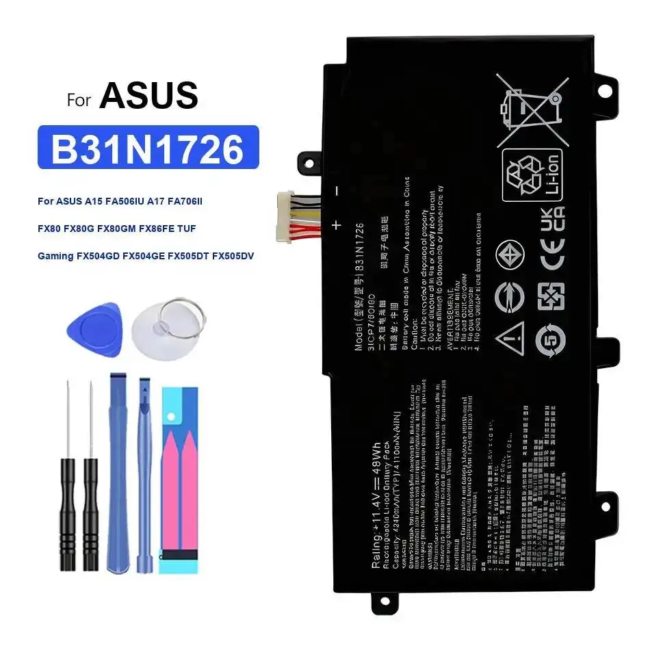 

Battery B31N1726 48Wh For Asus A15 FA506IU A17 FA706II FX80 FX80G FX80GM FX86FE Tuf Gaming FX504GD FX504GE FX505DT FX505DV