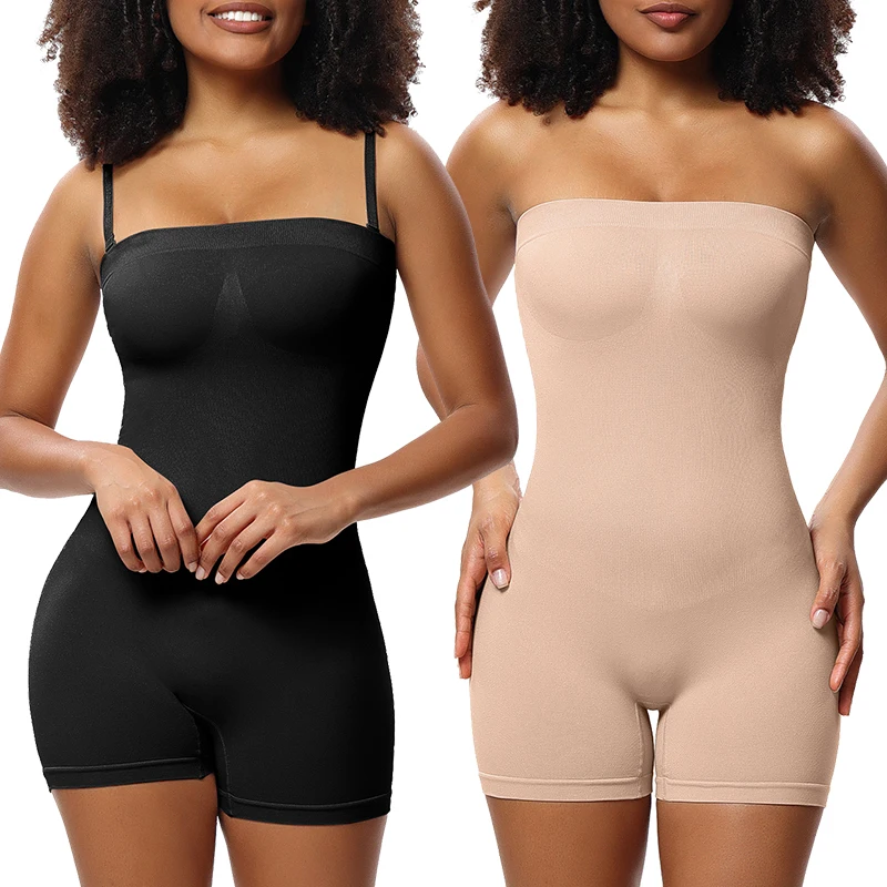 BurVogue Strapless Shapewear Bodysuit Butt Lifter Body Shaper for  Women Under Dress Tummy Control full Body Shapewear