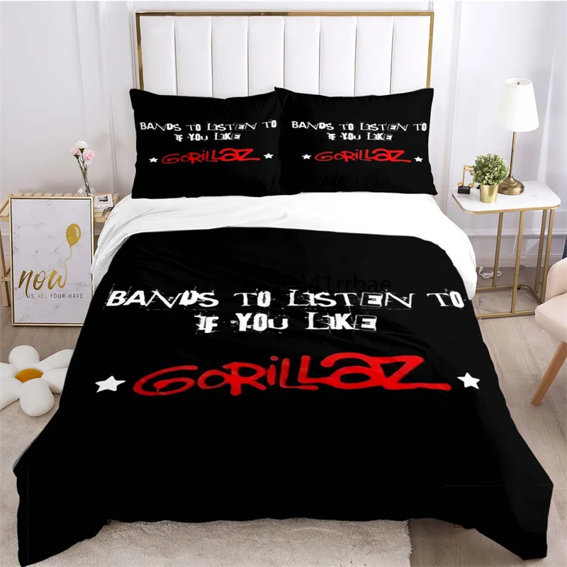 

Hot Gorillaz band Bedding Set Duvet Cover 3-Piece Set Cover , Suitable For Children And Adults Modern Printed