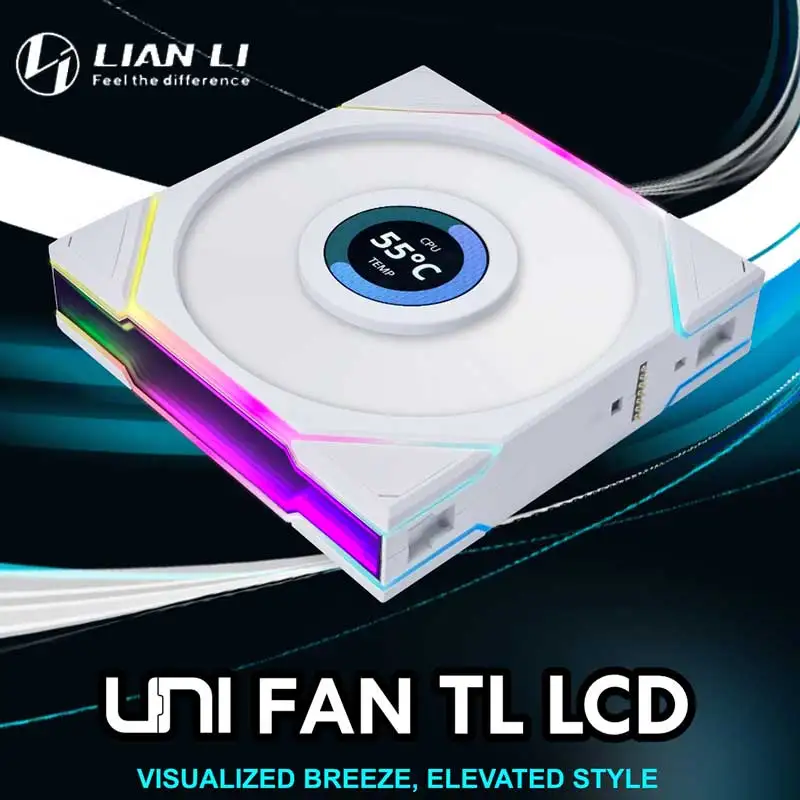 

LIAN li UNI FAN TL LCD 120/140 1.6-inch LCD screen Case fans high air volume visual heat dissipation reverse version