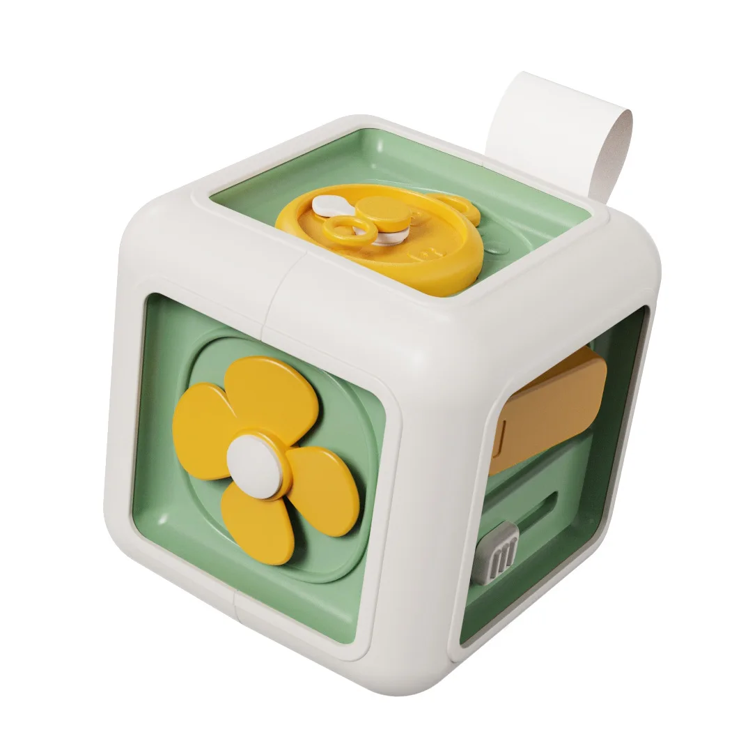 Sensory Busy Board Baby Practice Skills Drawer Cube Fidget Educational Toys for Girl Boy 6 in 1 Montessori Educational Toys