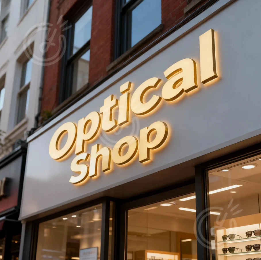 Custom 3d Addressable Led Letter Business Logo Sign Outdoor Solar Backlit Light Up Advertising Signage Optical Shop Sign Letter