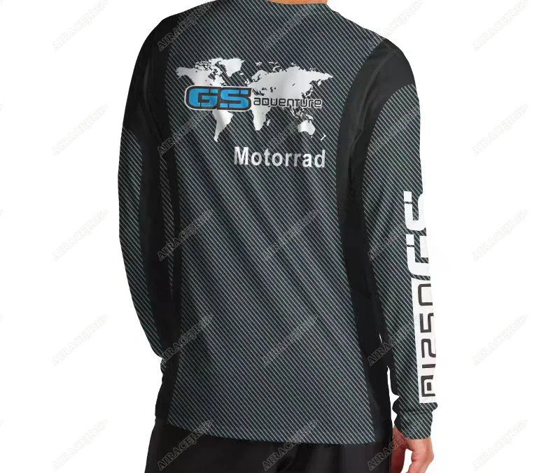 Dla BMW R1250 GS T-shirt Motorrad Adventure jazda motocyklem lato szybkoschnący szybkoschnący oddychający nie blaknący anty-UV czarny