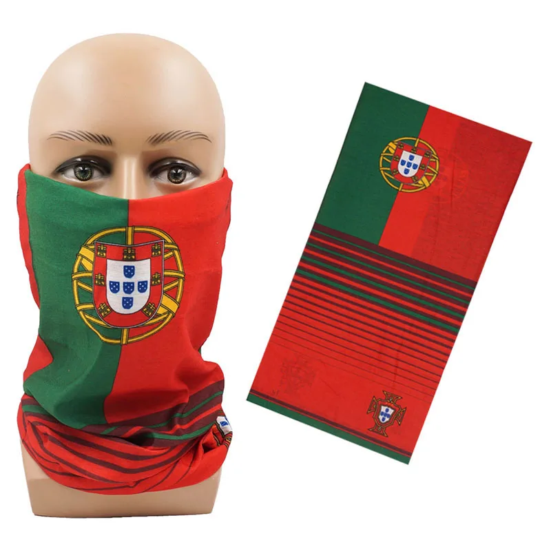 Spain /Portugal /Ireland /UK Flags Bandana Breathable Windproof Face Shield Neck Gaiter Seamless Tube Multifunctional Headwear