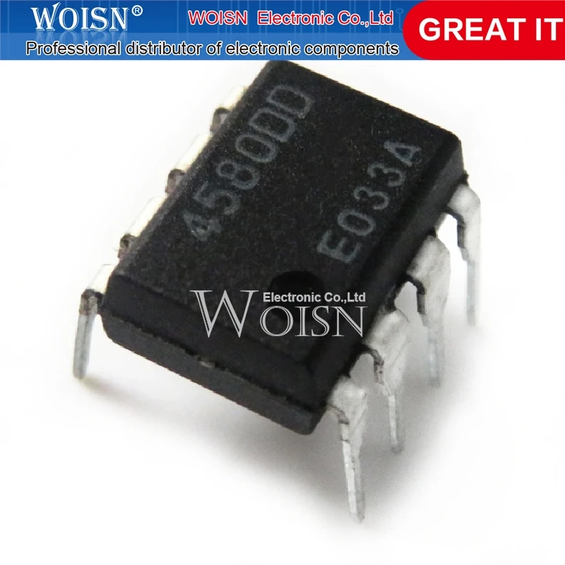 10PCS NJM4580D NJM4580D JRC4580D 4580D DIP-8