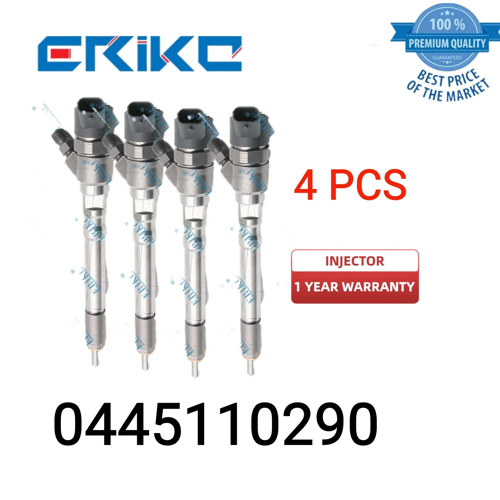 4 PCS 0445110290 Common Rail Injector 0 445 110 290 Injector Part Nozzle 0445 110 290 Injection for HYUNDAI KIA