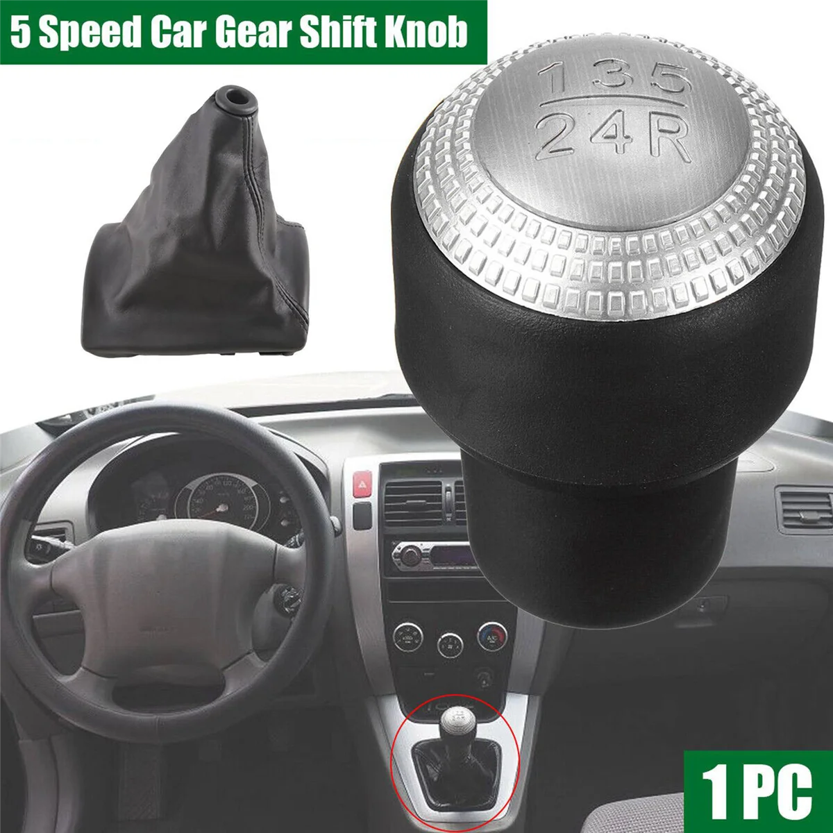 Carro engrenagem Shift Knob Alavanca e Substituição de Bota, Fit para Hyundai Tucson 2004-2006, 2.0L, 437112C100