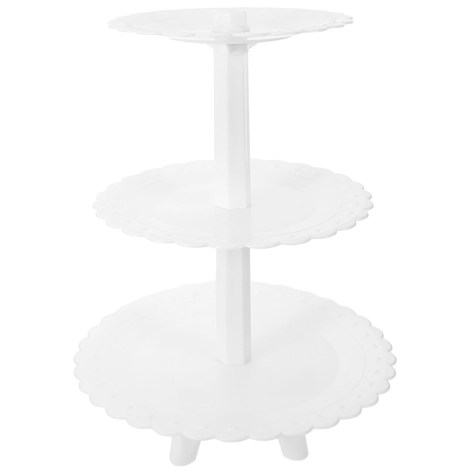 

Three Tier Cake Stand Dessert Display Decor Plastic Healthy Large Capacity Wedding Party Birthday Treats cake decoration