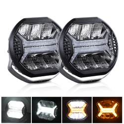 5.75inch LED Work Light Bar White And Yellow Light Amber Bright 4x4 Led Lamp Bar Driving Fog Lamp Light for Offroad Truck SUV