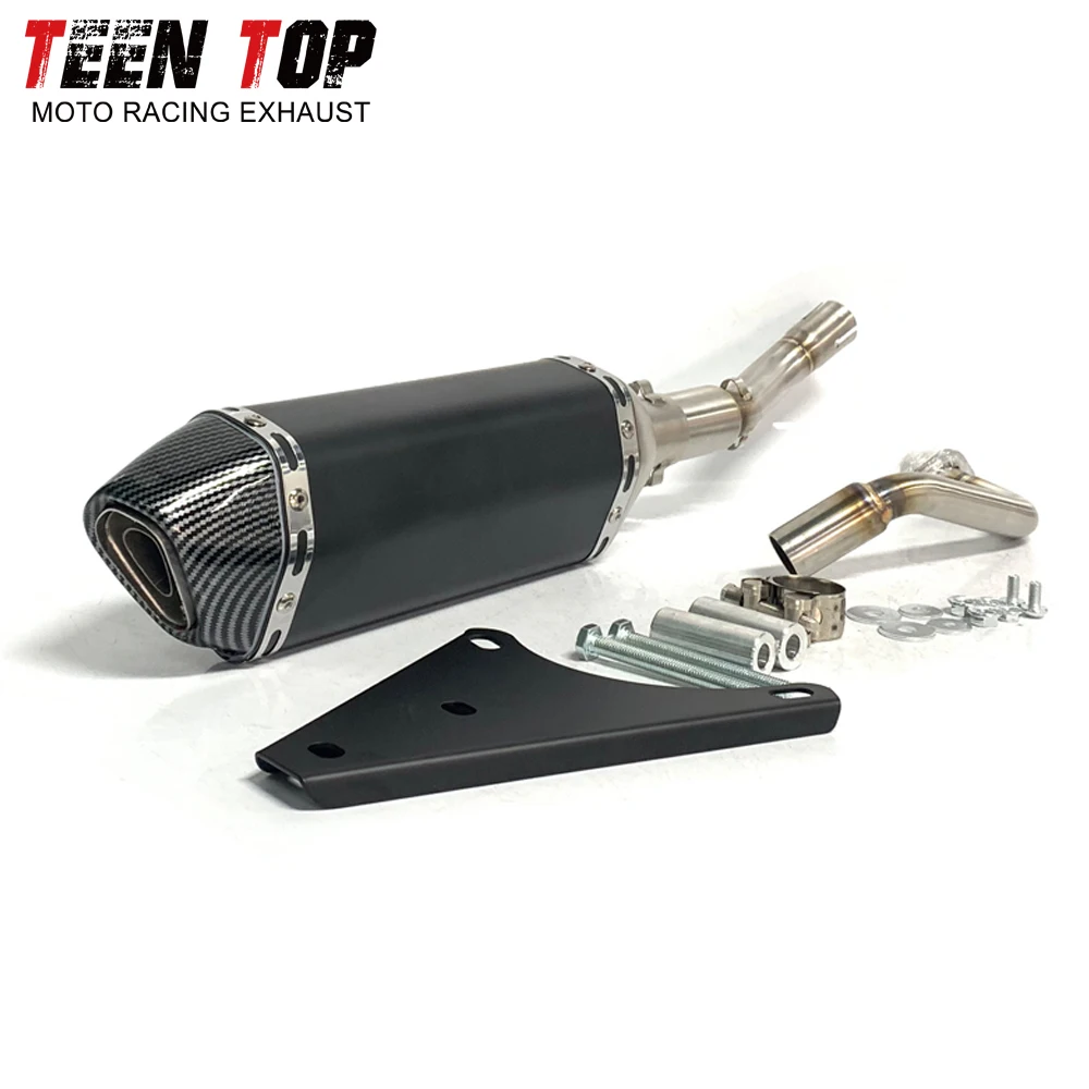 Motorfiets Volledige Uitlaatsysteem Voor Vespa Lx 50 4 t Primavera Sprint Piaggio 2000 Voorste Pijp Uitlaat Voor Vespa S 4 t Slip Op 50CC - afbeelding 2