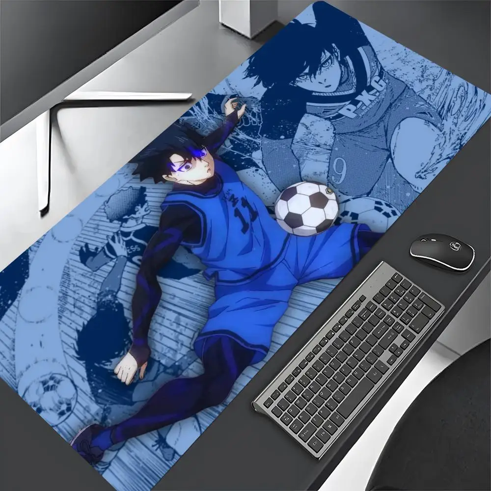 Cartoon Anime BLUE LOCK Mouse Pad Gaming Mousepad Large 900x400mm keyboard MouseMat Gamer Mause Carpet PC Desk