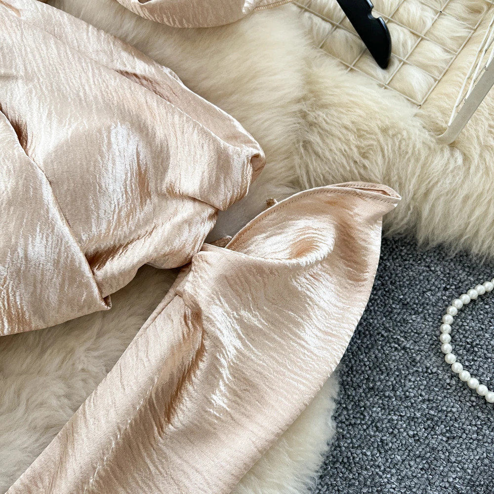 Robe Chic et élégante en satin, sans manches, Vintage, Slim, mode coréenne, vêtements de rue pour femmes