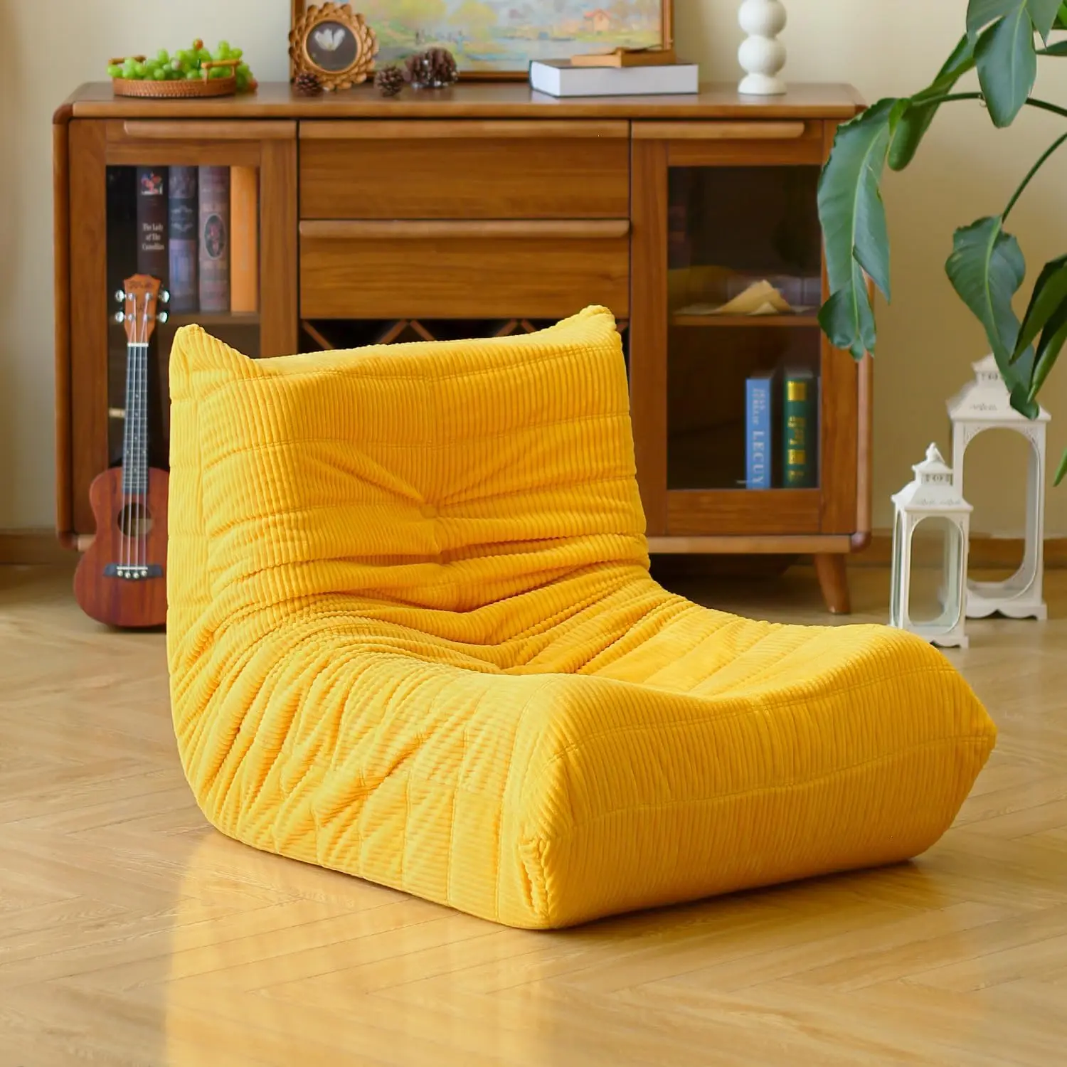 

Mid-Century Modern Floor Sofa with Corduroy Fabric & Plush Cushion for Living Room, Bedroom, Office – Tuscany