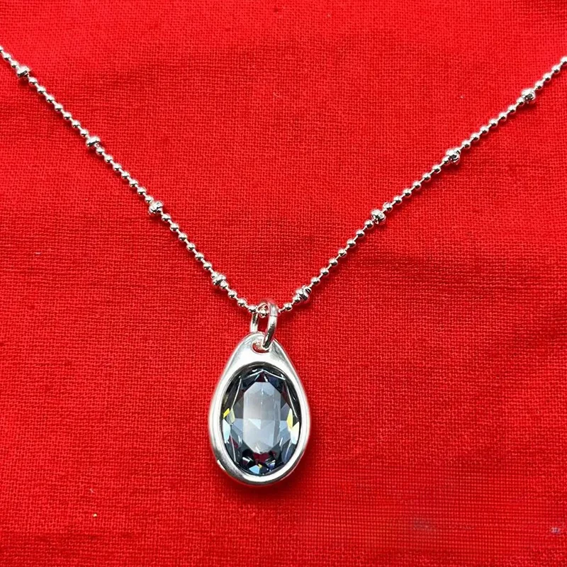 2023 אופנה יצירתי אופנה כחול פנינה כחולה פנינה פשוטה שרשרת תכשיטים רומנטיים לנשים