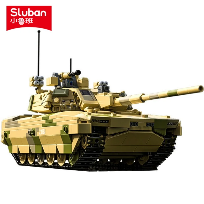 

952PCS Military ZTZ-100 Fourth-generation Main Battle Tank Combined Arms Brigade Building Blocks Educational Toys for Children