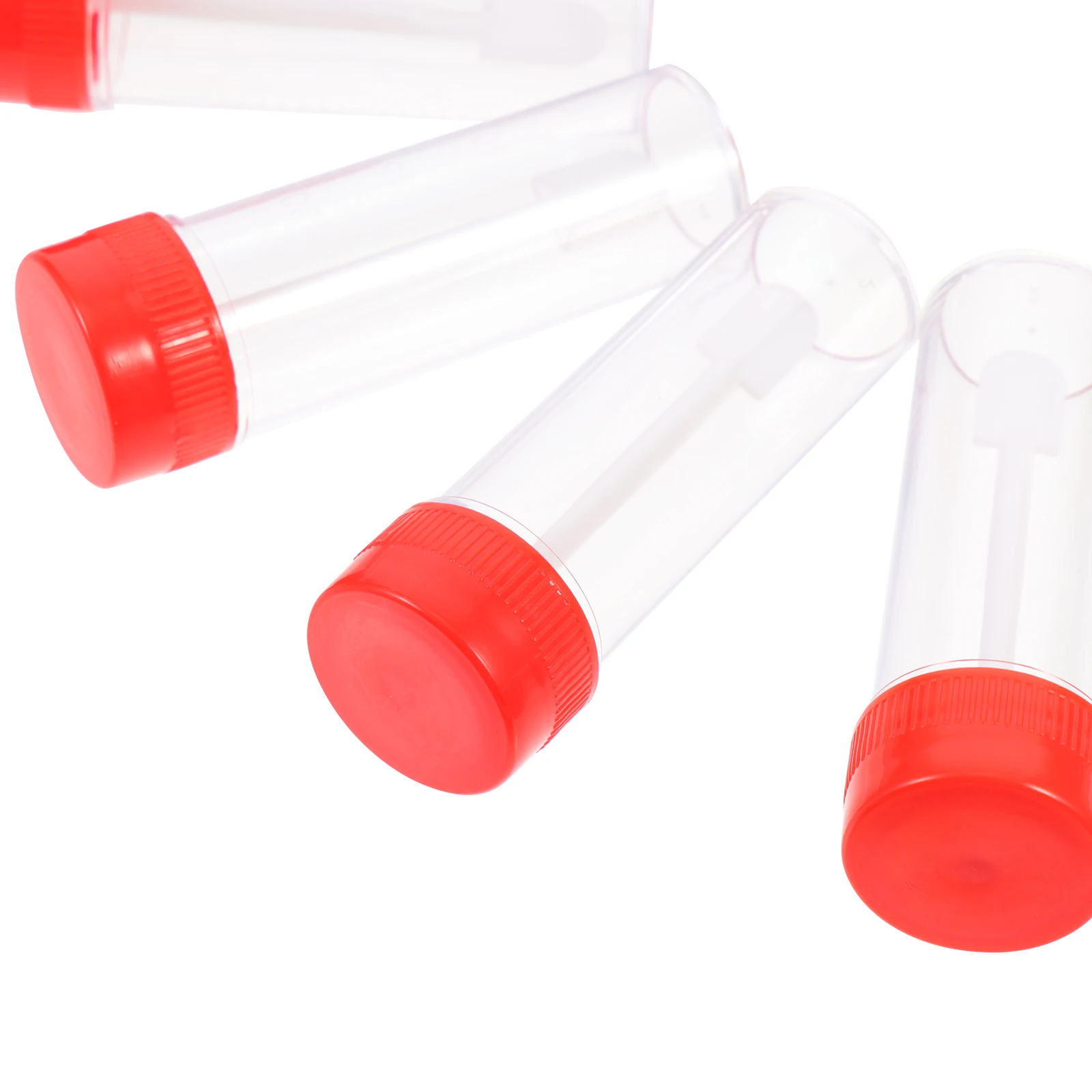 

20 Pcs Test Tubes Sampling Sample Disposable Stool Container Measuring Cup Clear Plastic Lab
