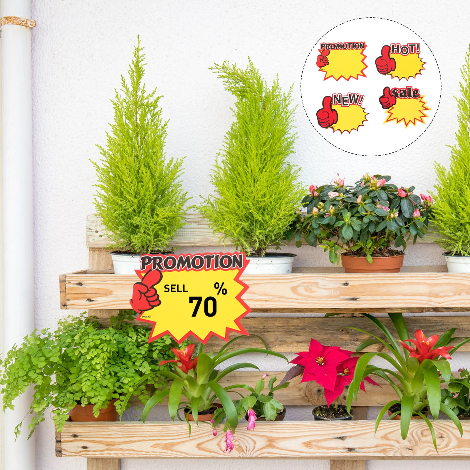 

200Pcs Price Labels Signs Retail Price Tags Supermarket Advertising Labels Practical Durable Sales-Promotion Cards