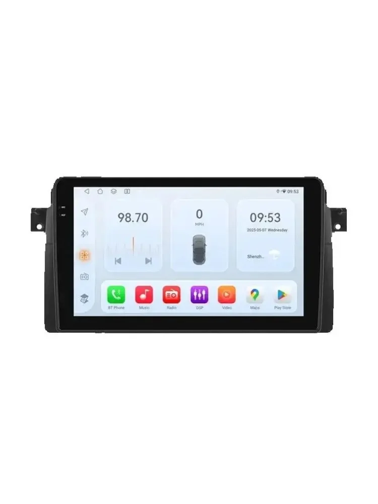 Hizpo 9 Zoll CarPlay Android Auto Radio für BMW 3er E46 M3 318 320 325 330 335 1998–2005 BT 4G RDS DSP GPS Navi 360 ° CAM