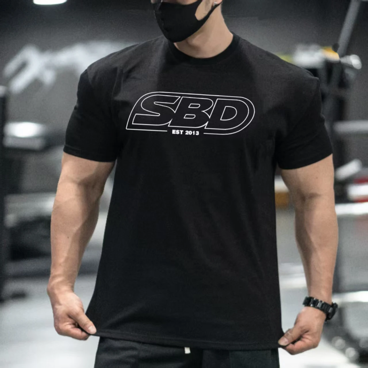 SBD Kurzarm-T-Shirt für British Strongman-Wettkämpfe, Beliebtes Trainings-Sport-T-Shirt mit Rundhalsausschnitt für Fitness – Detail 7