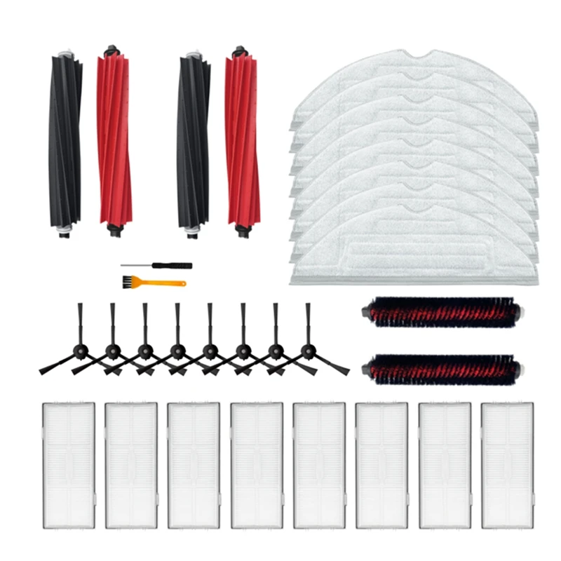 Cepillo lateral principal para Robot aspirador Roborock, filtro de fregona, limpieza automática, plástico, paño, S8 PLUS, S8 +, S8 Pro Ultra