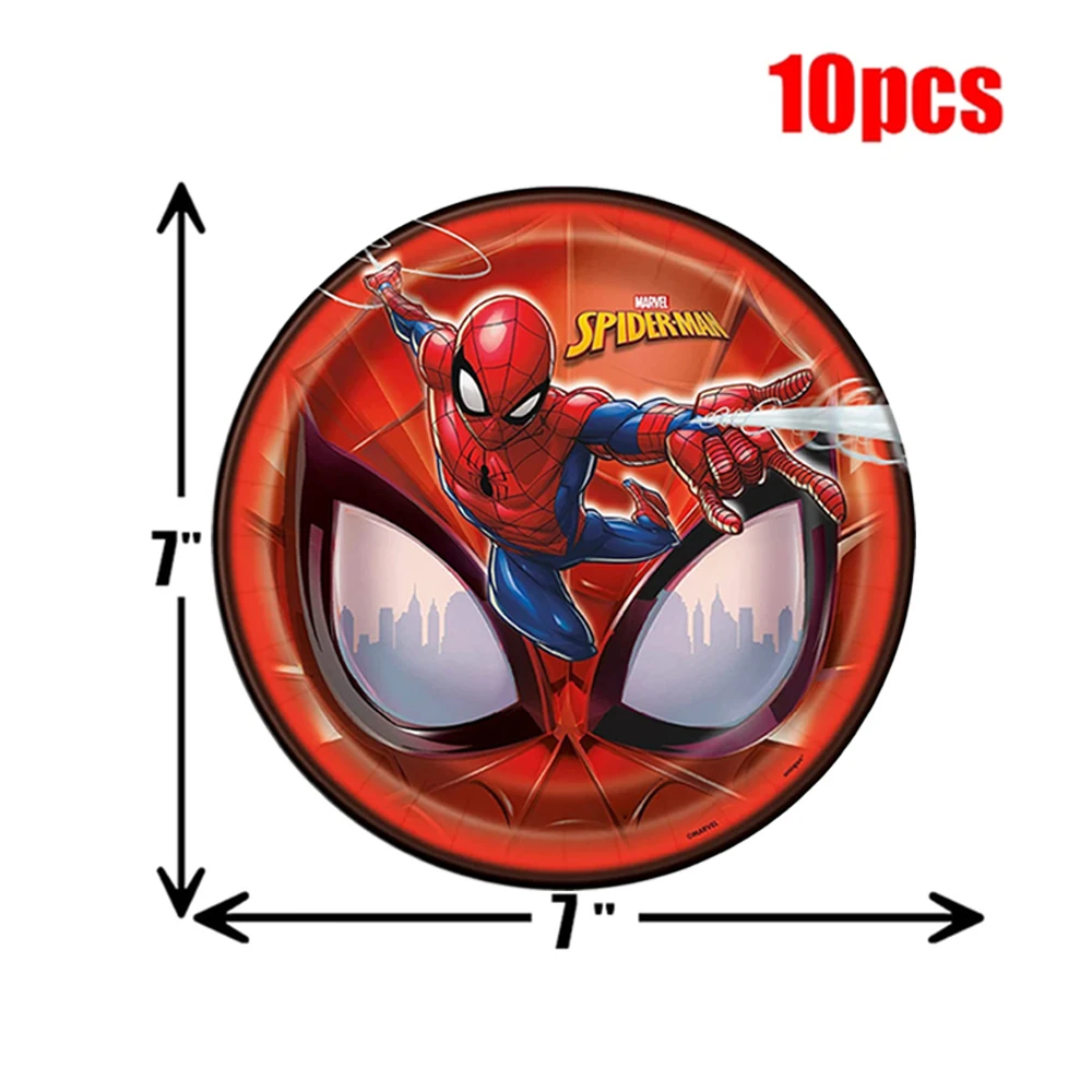 New Spiderman Birthday Party Decoration Tableware Set Cup Plates Napkins Mask Toys For Kid Boys Favor Party Supplies Baby Shower