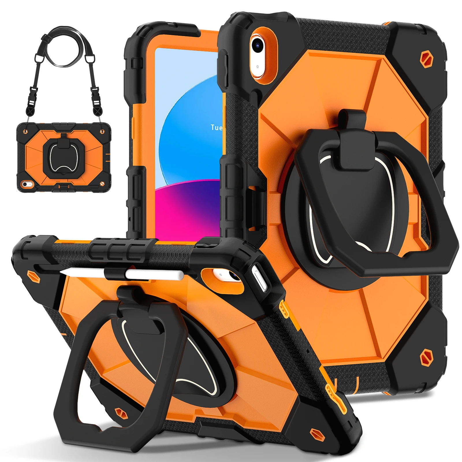 Tablet Protective Case Suitable for iPad A16 11Th (2025)/iPad 10.9 10Th (2022) with Satchel Stand 12 Colors Available