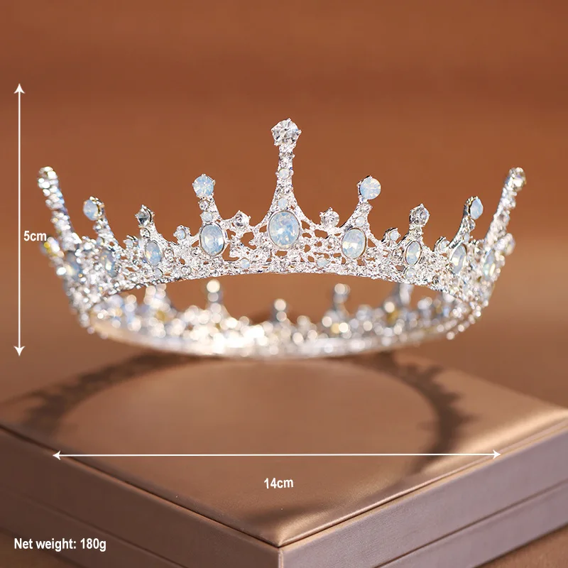 Baroque Vintage Crystal Wedding Bridal Tiaras Hairband Headpiece Silver Dreamlike Style Fashion Ladies' Beauty Pageant Crown image 4