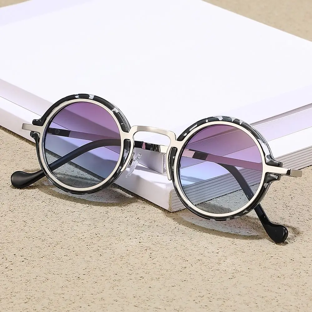 

Vintage Metal Frame Small Round Sunglasses UV400 Protection Driving Sun Glasses Punk Shades for Women & Men