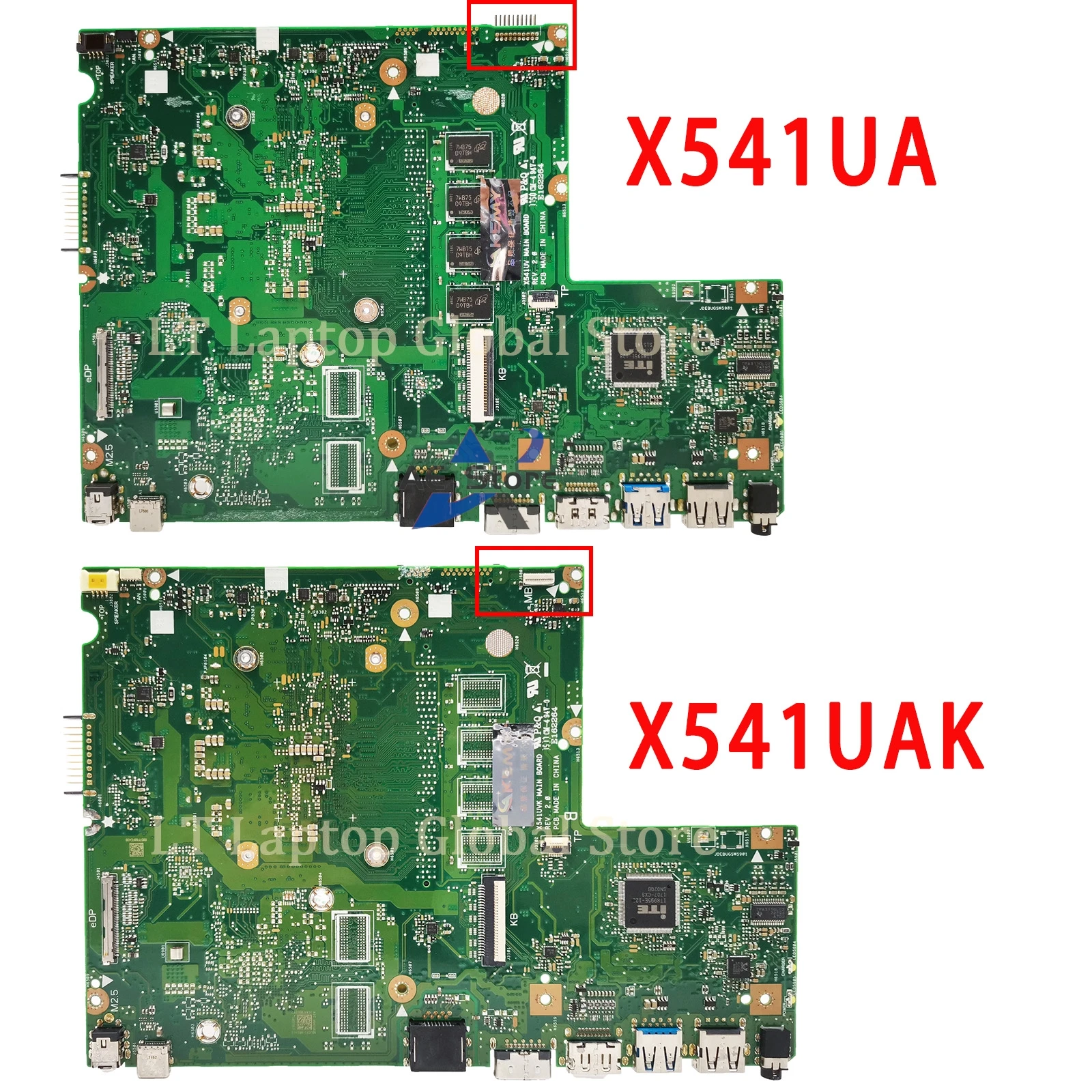 Imagem -03 - Placa-mãe Portátil para Asus X541uj X541uak X541u F541u A541u X541uv X541uvk i3 i5 i7 Cpu 4gb 8gb de Ram Uma