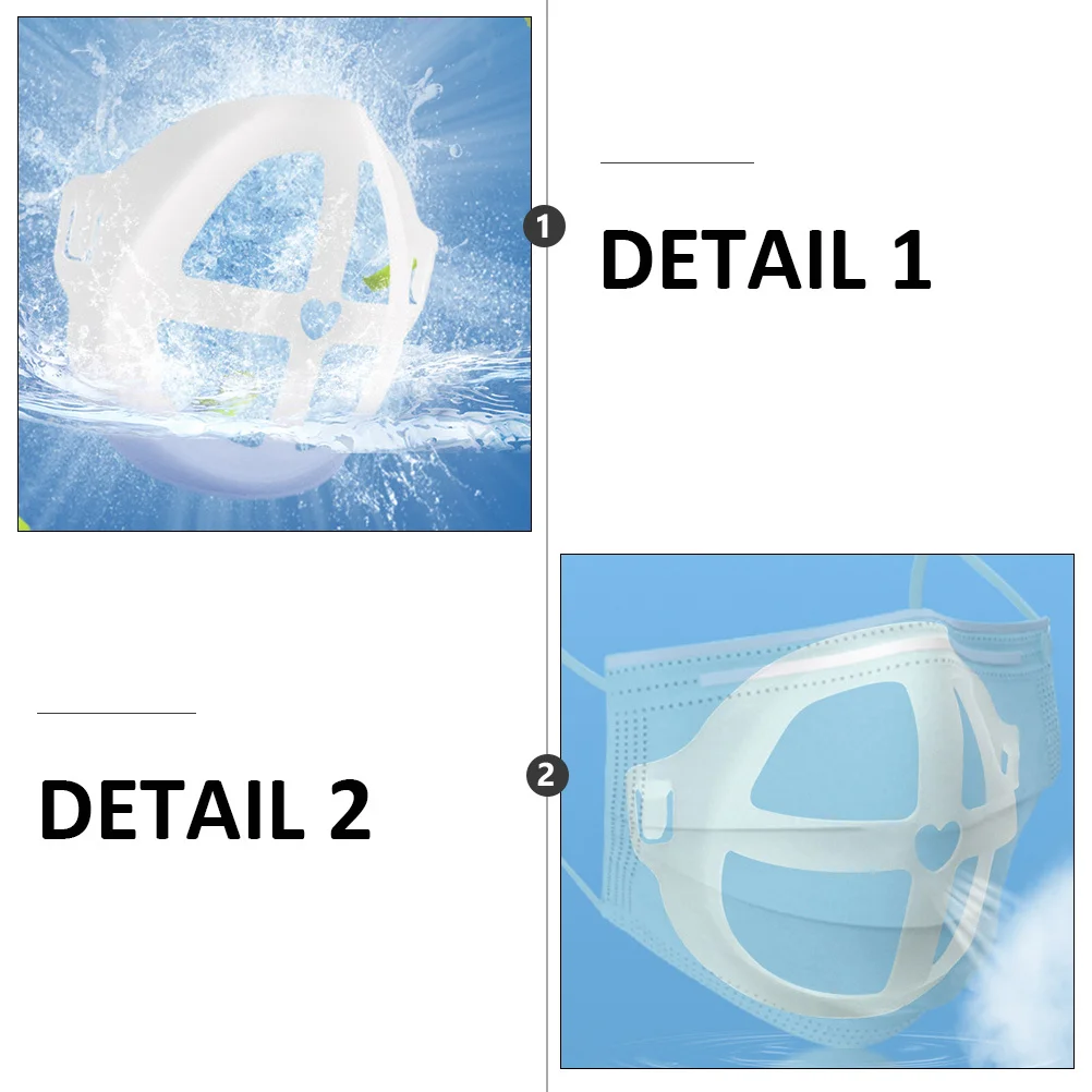 Supporto per maschera traspirante da 10 pezzi, telaio di supporto interno per maschera facciale 3D in PE, leggero, confortevole, con supporto per respirazione fluida