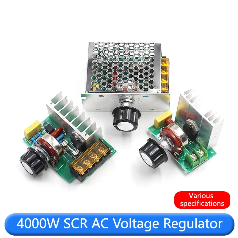 4000W SCR high power AC motor electronic voltage regulator module dimming speed regulation temperature regulation 220V