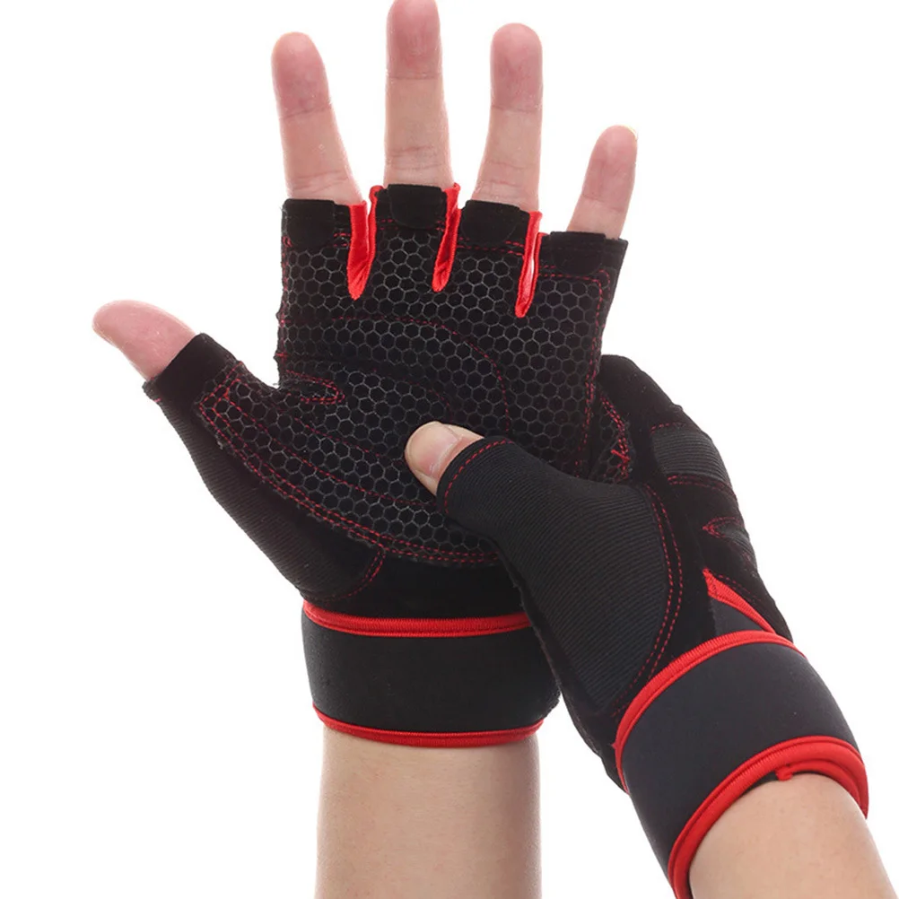 

1Pair Gym Gloves for Weight Lifting Non-Slip Grip Support Wrist Protection Workout Sports Fitness Training Comfortable