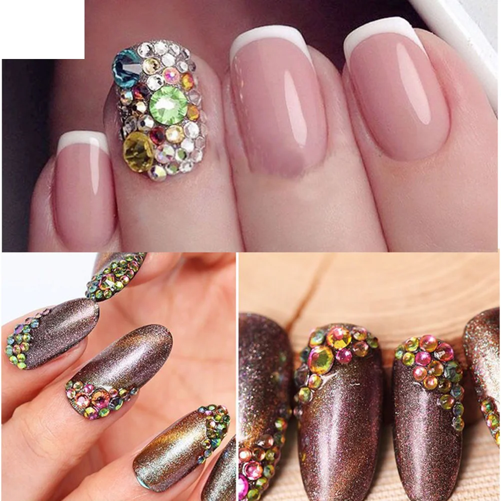 3 pezzi nail art strass trapano giradischi fai da te diamante colorato decorazione nail art decorazione per unghie finte naturali cristallo