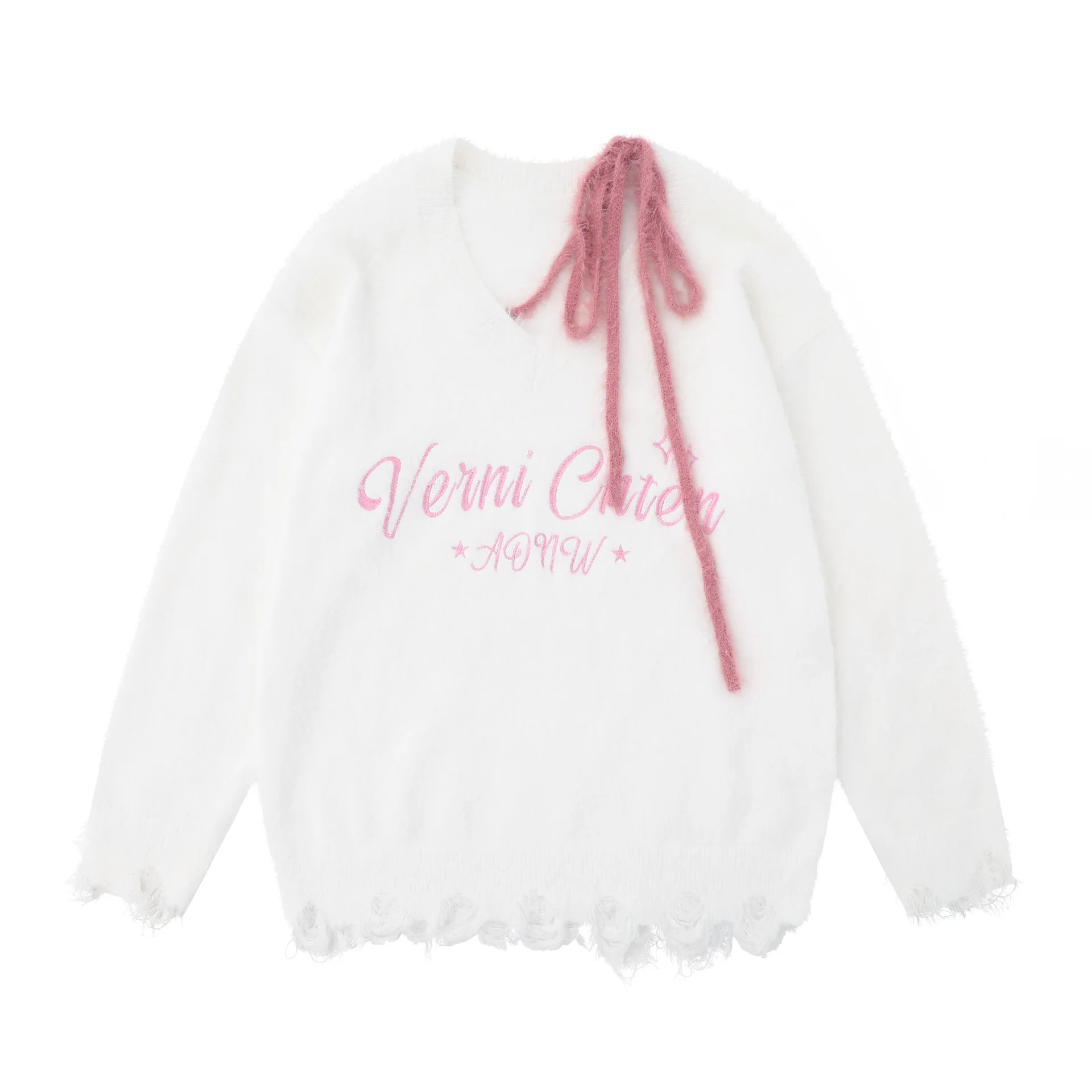 Cute And Sweet Sweater Two Piece Set Trendy Brand | New American Quality Loose Jacquard Two Piece Tank Top+Sweater