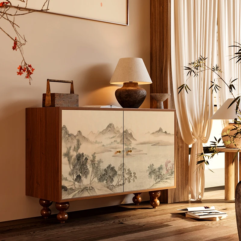 

Song Dynasty Aesthetics Entry Door Entrance Entrance Door Entrance Cabinet Solid Wood Locker Living Room Bedroom