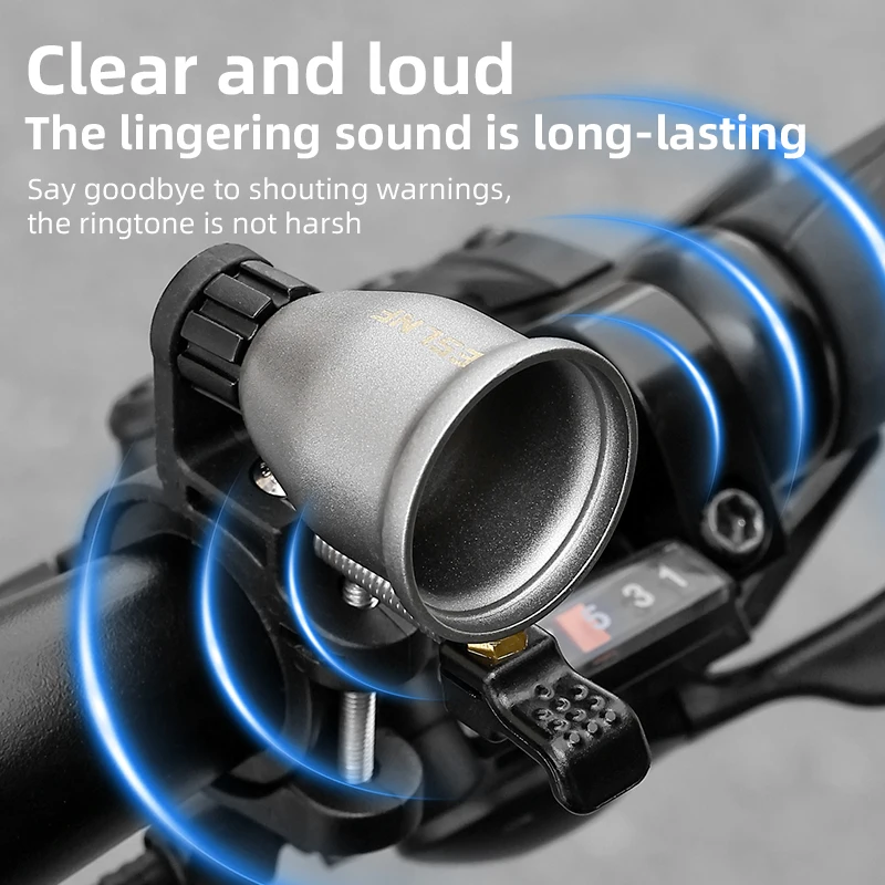 جرس الدراجة النحاسي الفريد من نوعه من ESLNF - نغمة حلقة مشرقة ومبتكرة، ملحق أمان عالمي قوي مضاد للصدأ لدراجة الطريق MTB