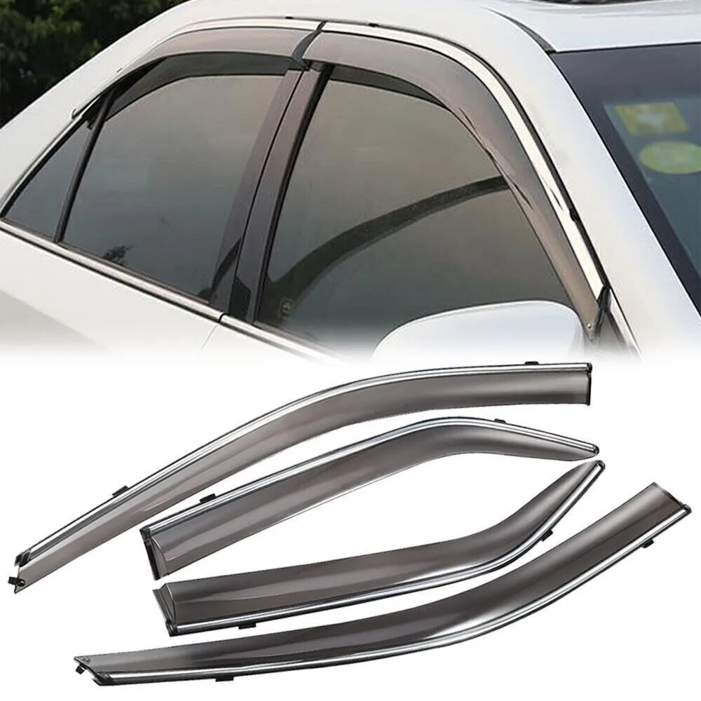 

For Toyota Camry 2012-2017 Window Vent Visor Rain Guards Deflector Chrome Trim