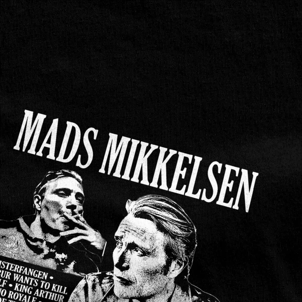 Casual Mads Mikkelsen Poster T Shirt Men O-neck Short Sleeve Top Tee Hannibal Lecter Cotton Summer Tops Shirts