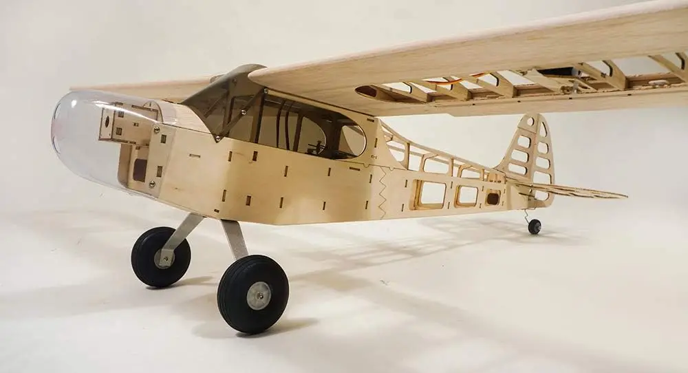 Piper J-3 Cub Balsa Wood Model Airplane S08 J3, Laser Cutting 46" Wingspan Fly Aircraft Model Kit, DIY RC Plane Kit for Adults - view 3