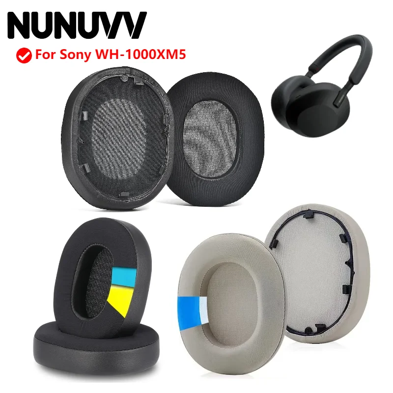 

Cooling Gel Football mesh memory sponge Ear Pads for Sony WH-1000XM5 Headphones replacement earmuff ear pillow ear cushions